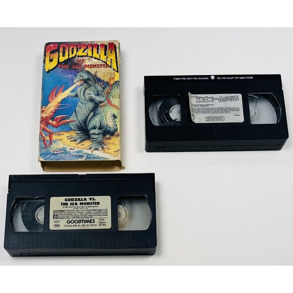 Lot 2 VHS Godzilla vs. The Sea Monster & King Kong vs. Godzilla Tested *READ* - Picture 1 of 2